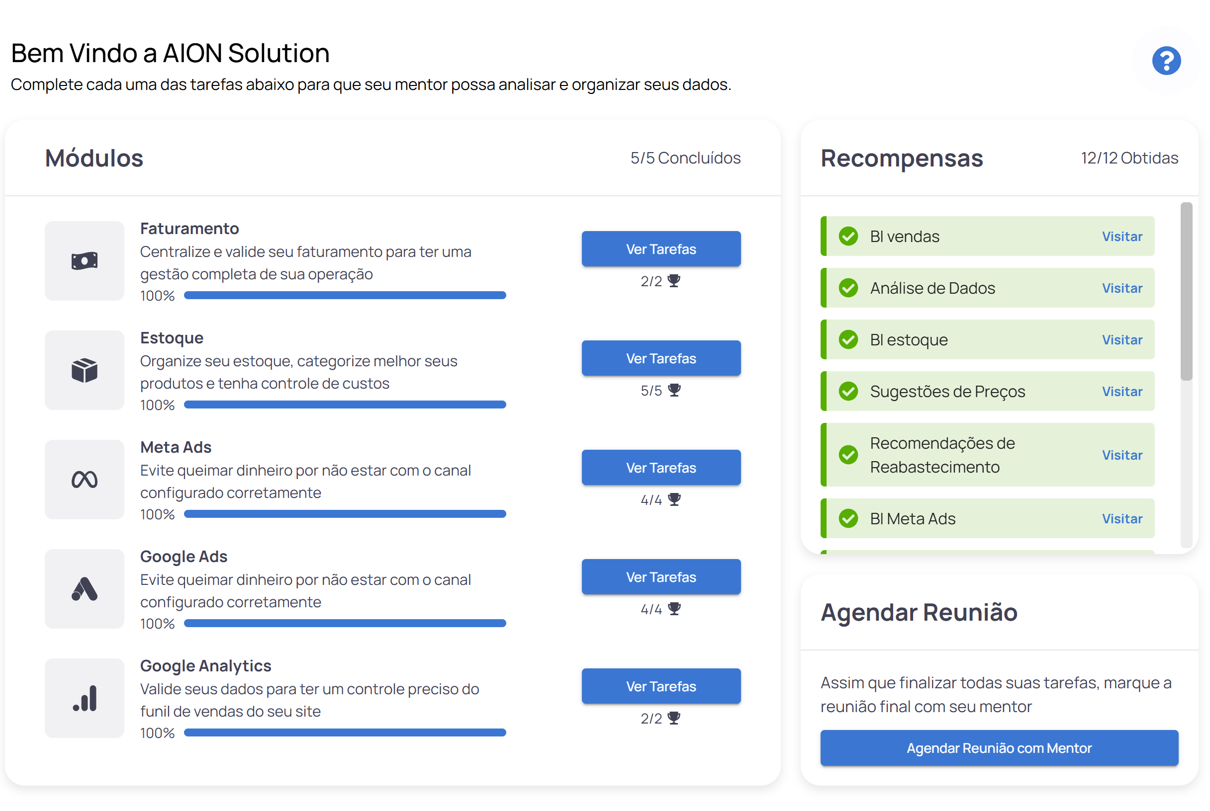 Organização de dados para e-commerce